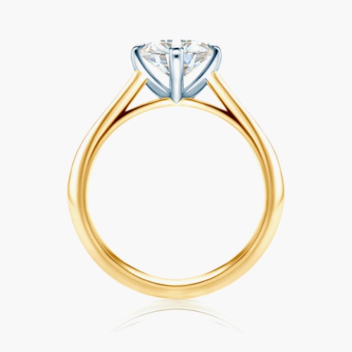 Pierścionek zaręczynowy The Light: dwukolorowe złoto, z diamentem